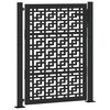 vidaXL Gartentor Schwarz 100x125 cm Stahl Kreuz-Design