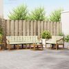vidaXL Outdoor-Sofagarnitur mit Kissen 7 pcs Natur und Creme