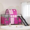 vidaXL Kinder-Etagenbett Schwarz und Pink 79,5 x 200 cm Metall