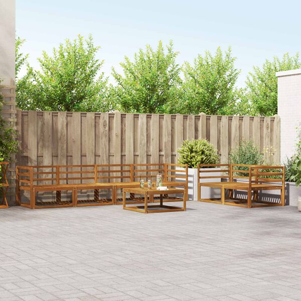 vidaXL Outdoor-Sofagarnitur 7 pcs Natur Massivholz Akazie