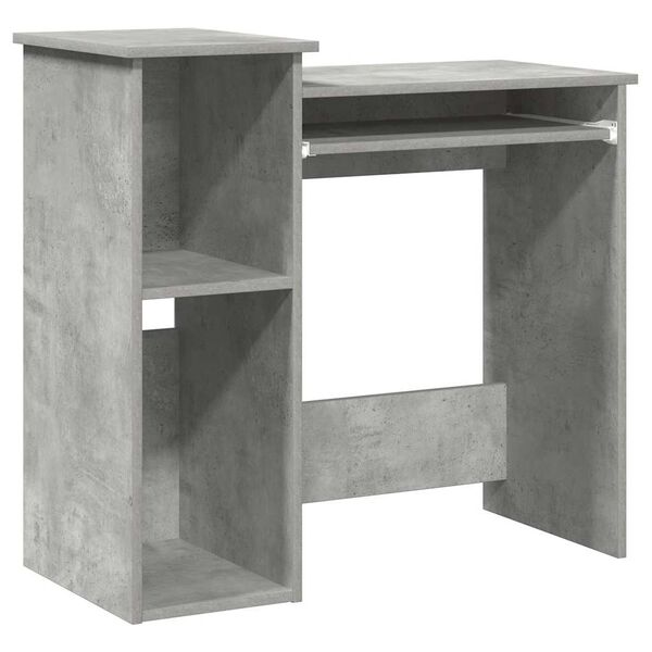 vidaXL Schreibtisch mit Regalen Betongrau 84x40x78 cm Holzwerkstoff