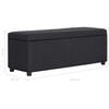 vidaXL Bank mit Staufach 116 cm Schwarz Polyester