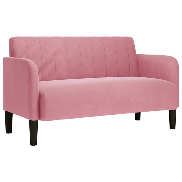 vidaXL Zweisitzer-Sofa Rosa 109 cm Samt