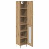 vidaXL Highboard 2 pcs Artisan-Eiche Holzwerkstoff