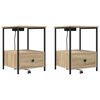 vidaXL Nachttisch 2 pcs Sonoma-Eiche 42 x 41 x 56 cm Holzwerkstoff