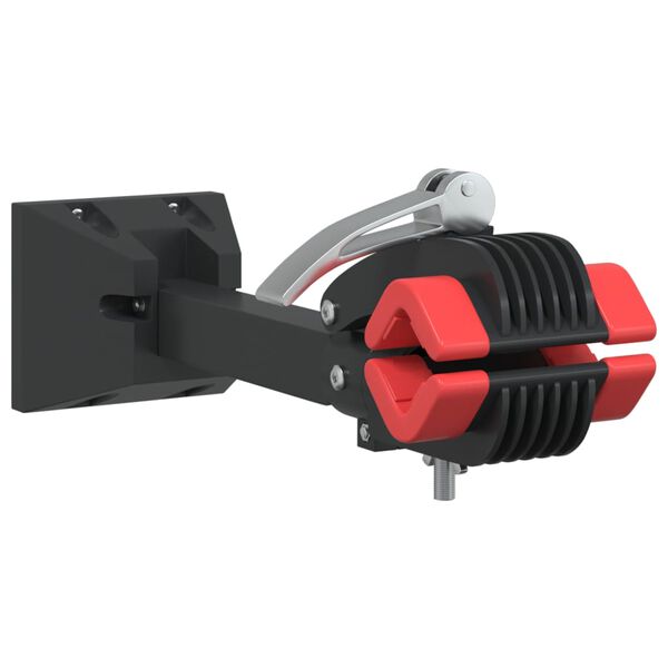 vidaXL Fahrrad-Montagest&auml;nder Wandmontage Klappbar Rot Schwarz Stahl