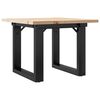 vidaXL Couchtisch O-Gestell 70x70x40cm Massivholz Kiefer und Stahl