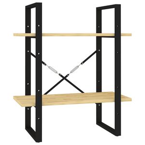 vidaXL B&uuml;cherregal 2 B&ouml;den 60x30x70 cm Massivholz Kiefer