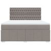 vidaXL Boxspringbett mit Matratze Taupe 180x200 cm Stoff