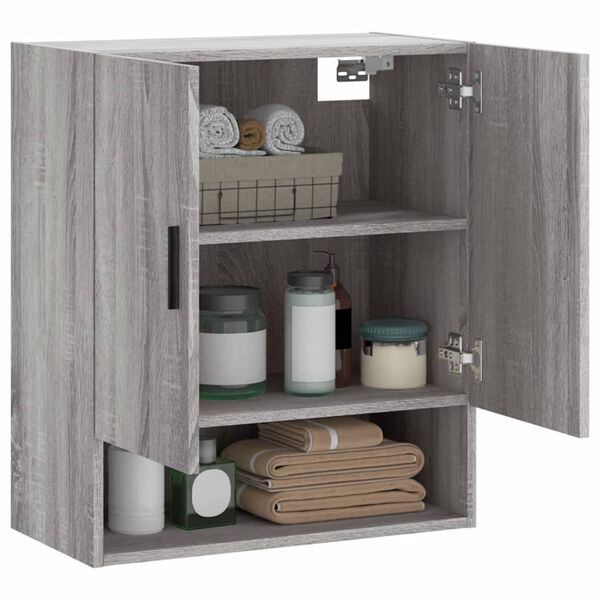 vidaXL Wandschrank Grau Sonoma 60x31x70 cm Holzwerkstoff