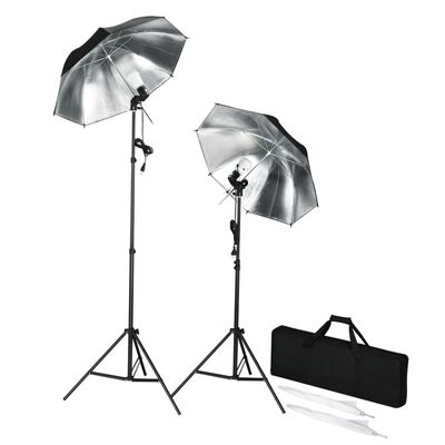 Tragbares Studiobeleuchtung-Set mit Stative & Schirme