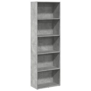 vidaXL B&uuml;cherregal Betongrau 60x30x189 cm Holzwerkstoff