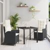 vidaXL Garten Essgruppe mit Kissen 5 pcs Braun Poly-Rattan
