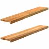 vidaXL Fensterb&auml;nke 2 Stk. Hellbraun 120x20x2 cm Massivholz Eiche