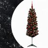 vidaXL K&uuml;nstlicher schmaler Weihnachtsbaum mit Weihnachtskugel 120 cm