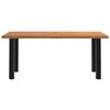 vidaXL Esstisch mit Baumkanten 180x80x74cm Massivholz Eiche Rechteckig