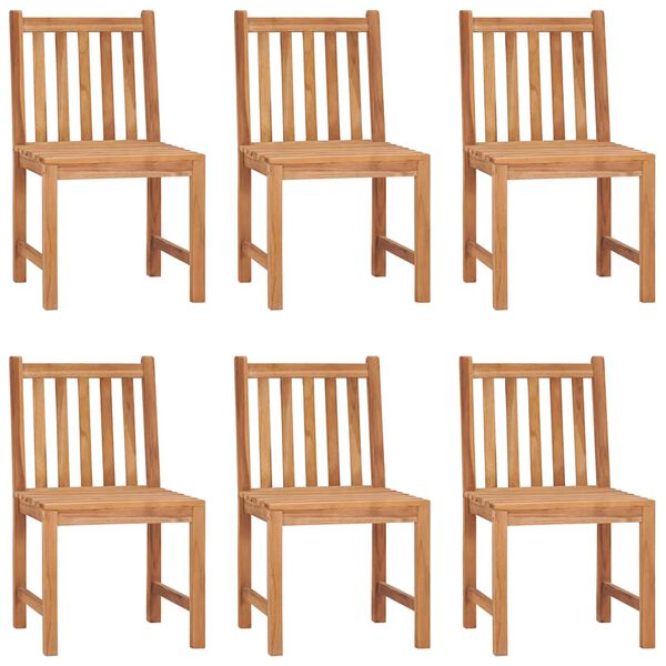 vidaXL 7-tlg. Garten-Essgruppe Massivholz Teak