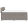 vidaXL Boxspringbett mit Matratze Taupe 140x190 cm Stoff