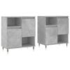 vidaXL Sideboards 2 Stk. Betongrau Holzwerkstoff