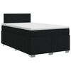 vidaXL Boxspringbett mit Matratze Schwarz 120 x 190 cm Stoff
