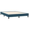 vidaXL Boxspringbett mit Matratze Dunkelblau 160x210 cm Samt
