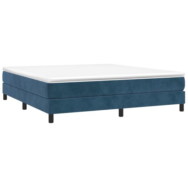 vidaXL Boxspringbettgestell Dunkelblau 160x200 cm Samt