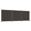 vidaXL 3-tlg. Paravent Braun 525x180 cm Stoff