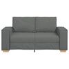 vidaXL 2-Sitzer Sofa Dunkelgrau 120 cm Stoff