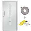 vidaXL Haust&uuml;r Aluminium und PVC Wei&szlig; 100x200 cm