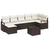 vidaXL Sofa Set 8 stk. Braun [Synthetisch]: Poly Rattan