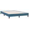 vidaXL Boxspringbett mit Matratze Dunkelblau 140x220 cm Samt