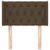 vidaXL Kopfteil mit Ohren Dunkelbraun 83x16x78/88 cm Stoff
