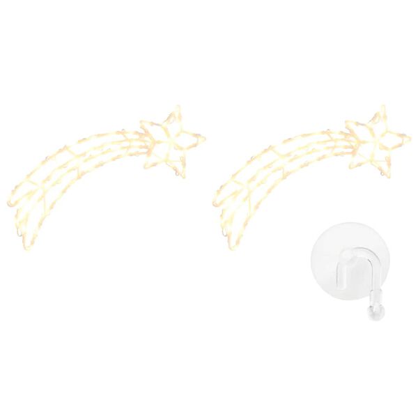 vidaXL Weihnachtsbeleuchtung Sternschnuppen-Silhouette 2 Stk. 50 LEDs