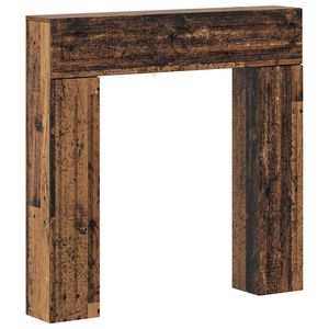 vidaXL Kaminumrandung Altholz 102 x 18 x 100,5 cm Holzwerkstoff