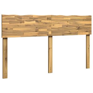 vidaXL Kopfteil mit Live Edge ROSTOCK Wei&szlig; 120 cm Massivholz Akazie