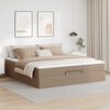 vidaXL Ottoman-Bett mit Matratze Cappuccino-Braun 180x200cm Kunstleder