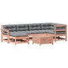 vidaXL 7-tlg. Garten-Lounge-Set mit Kissen Massivholz Douglasie