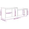 vidaXL TV-Schrank Betongrau 146,5x35x50 cm Holzwerkstoff