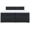 vidaXL Boxspringbett mit Matratze Schwarz 200x200 cm Kunstleder