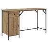 vidaXL Computertisch Artisan-Eiche Holzwerkstoff 131 x 48 x 75 cm