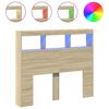 vidaXL LED-Kopfteil mit Ablagen Sonoma-Eiche 120x17x102 cm