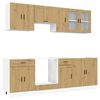 vidaXL 8-tlg. K&uuml;chenschrank-Set Kalmar Artisan-Eiche Holzwerkstoff