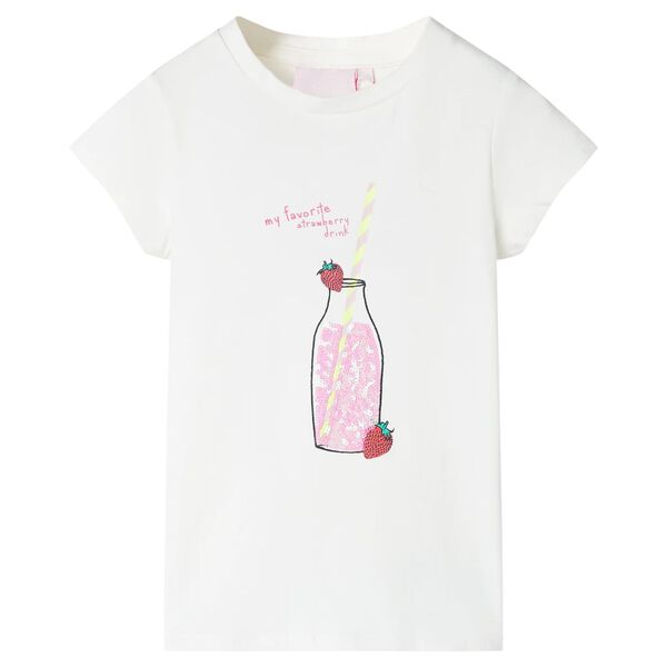 Kinder-T-Shirt Ecru 104