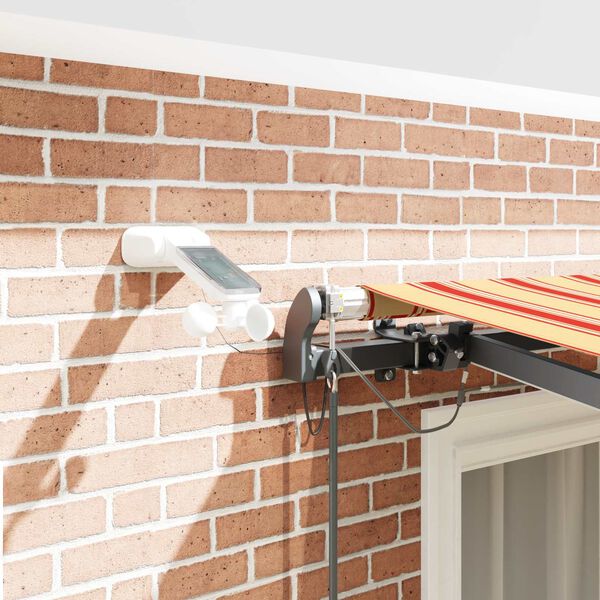 vidaXL Einziehbare Markise mit Gelb und Orange 350 x 250 cm Stoff