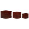vidaXL Nestende Beistelltische 3 pcs Braun Massives Mahagoni Holz