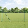 vidaXL Zaunpfosten Gr&uuml;n 50 x 1,6 m (25 mm Maschenweite) Stahl und PVC