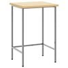 vidaXL Ecktisch Grau 55 x 55 x 85 cm Stahl und hochwertiges Holz