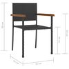vidaXL 5-tlg. Garten-Essgruppe Poly Rattan Schwarz