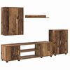 vidaXL TV-Schrankset Wandmontiert 4 pcs Altholz Holzwerkstoff