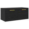 vidaXL Wandschrank Wandmontiert Schwarz Eichen-Optik 80 x 36.5 x 35 cm